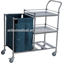 Chariot / pansement pour soins médicaux en acier inoxydable